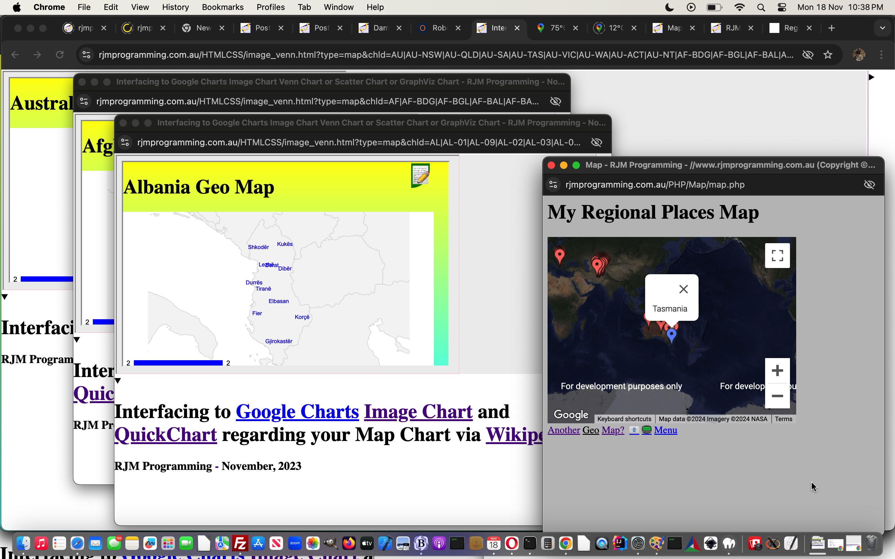 Regional Text Google Chart Map Charts on AlmaLinux Tutorial