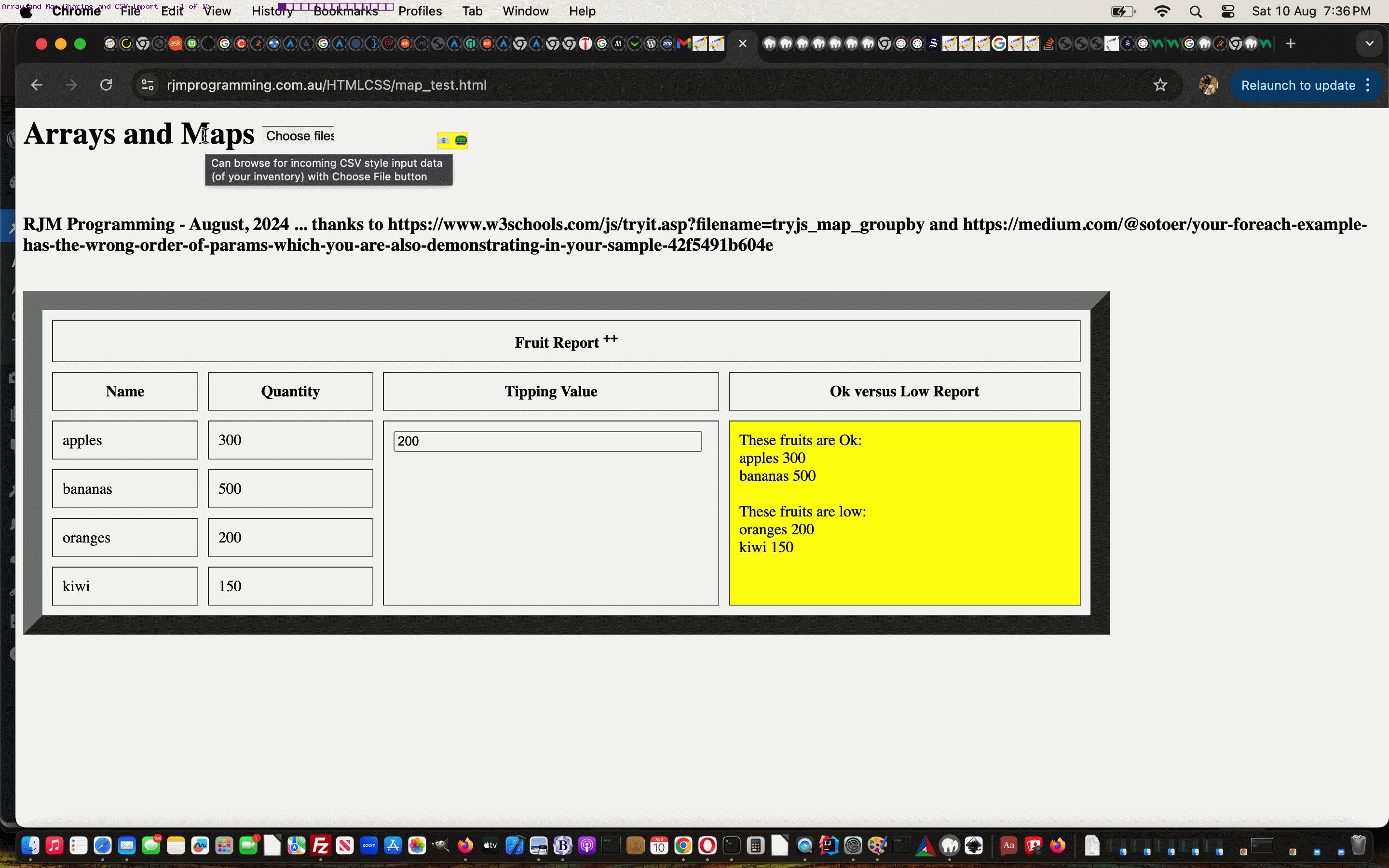 Javascript Map Array Import Tutorial