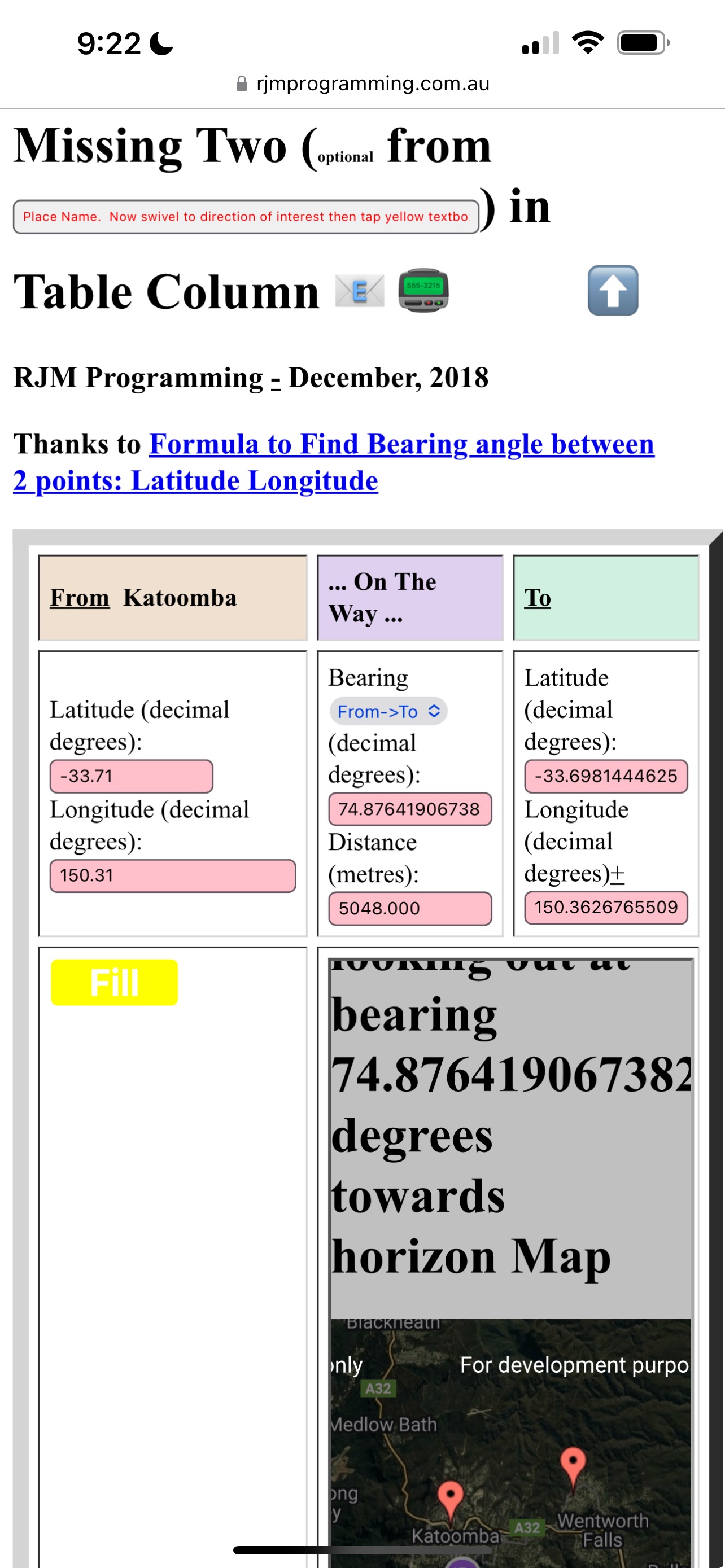 Earth Bearing Distance Missing Two Hashtagged Mailto Sharing Tutorial