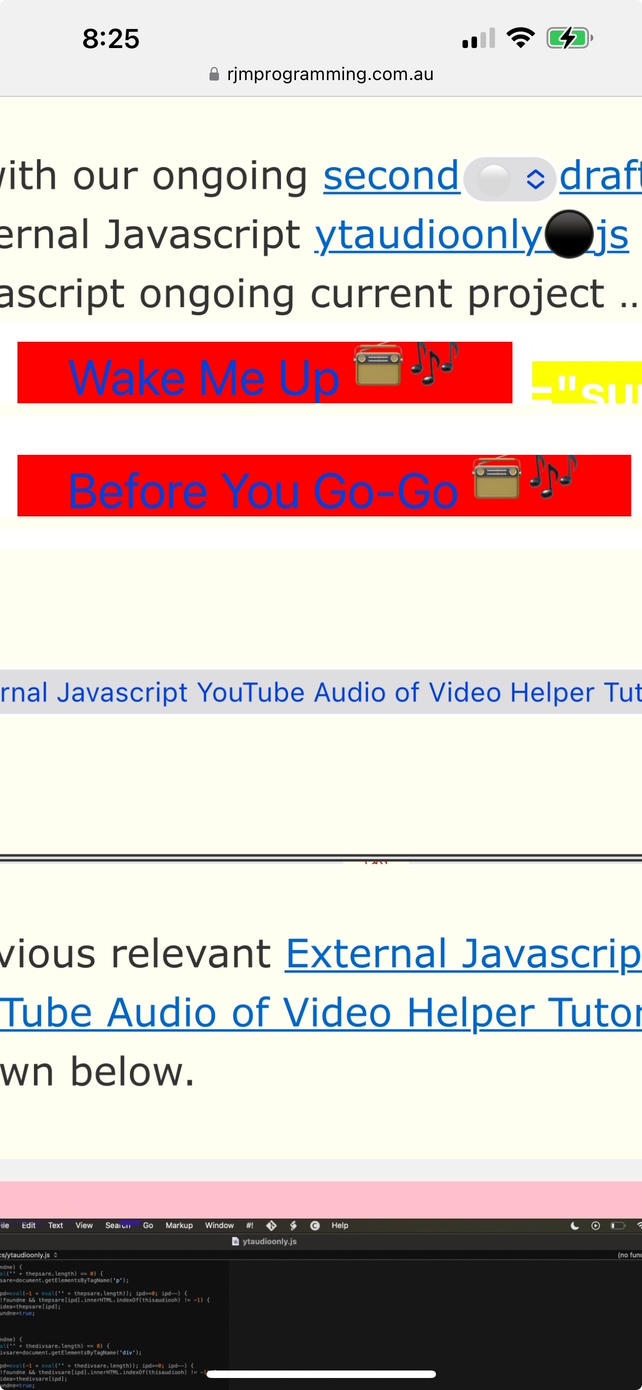 External Javascript YouTube Audio of Video Emoji Tutorial