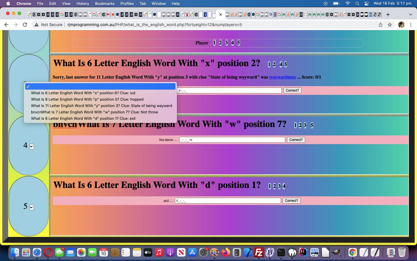 English Word Guessing Game Dropdown Tutorial Robert James Metcalfe Blog