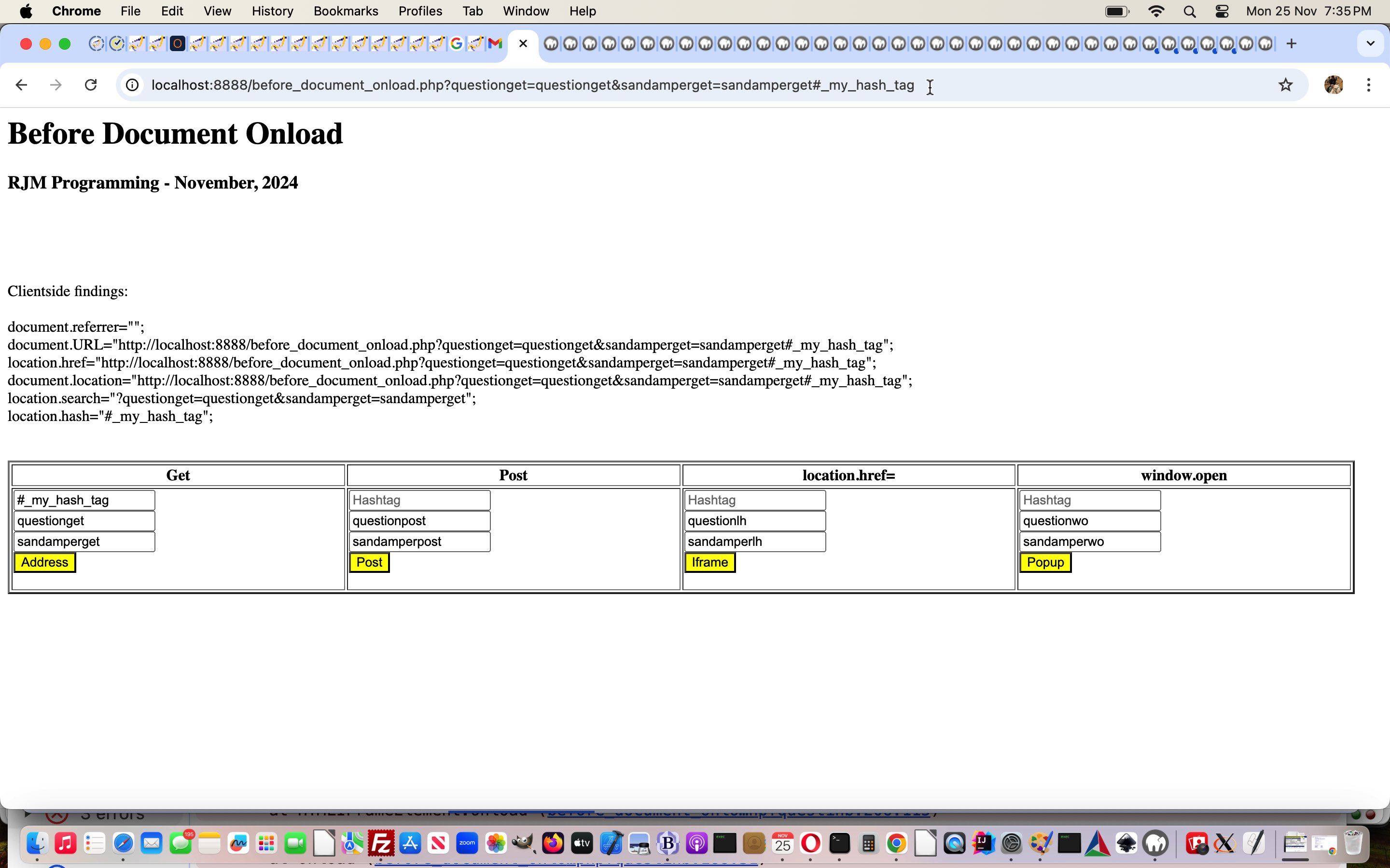 Webpage Before Onload Event Report Tutorial