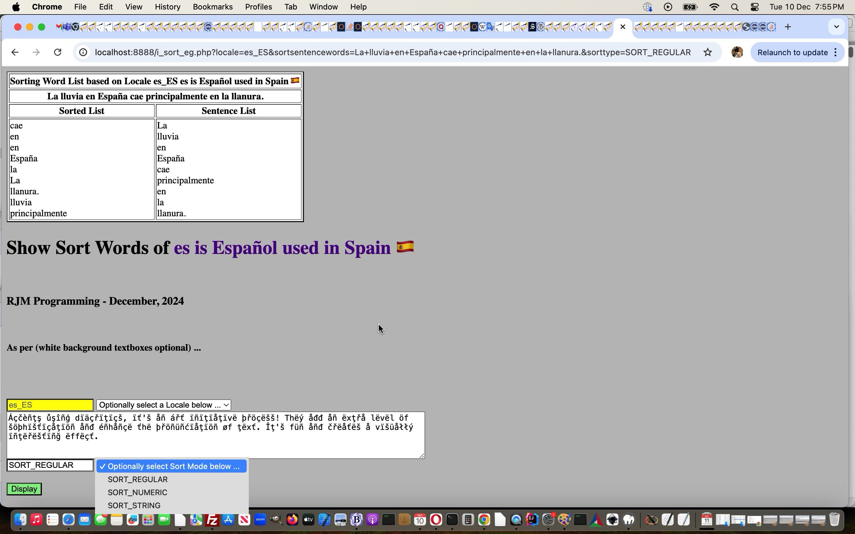 PHP Intl Class Word Sorting Primer Tutorial