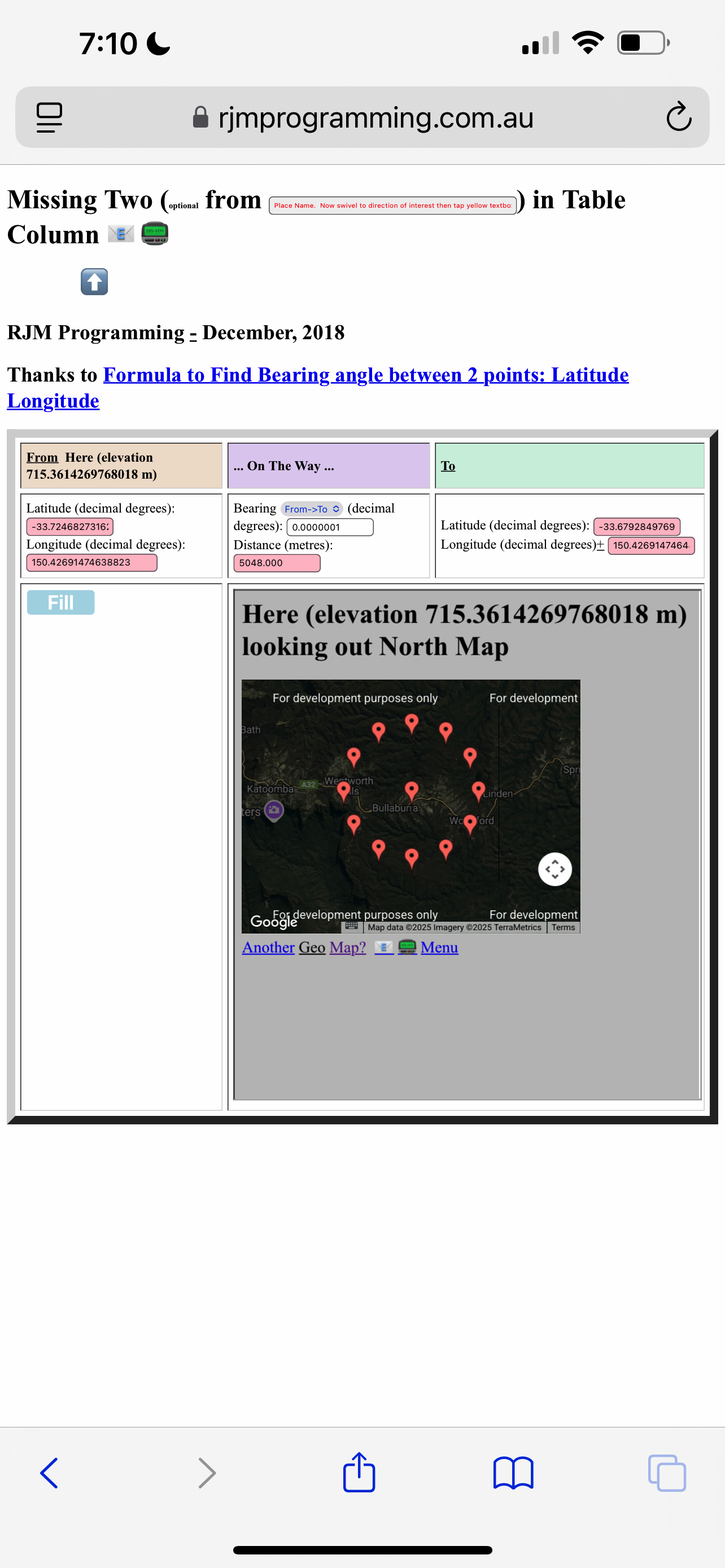 Earth Bearing Distance Missing Two Mobile Ring Revisit Tutorial