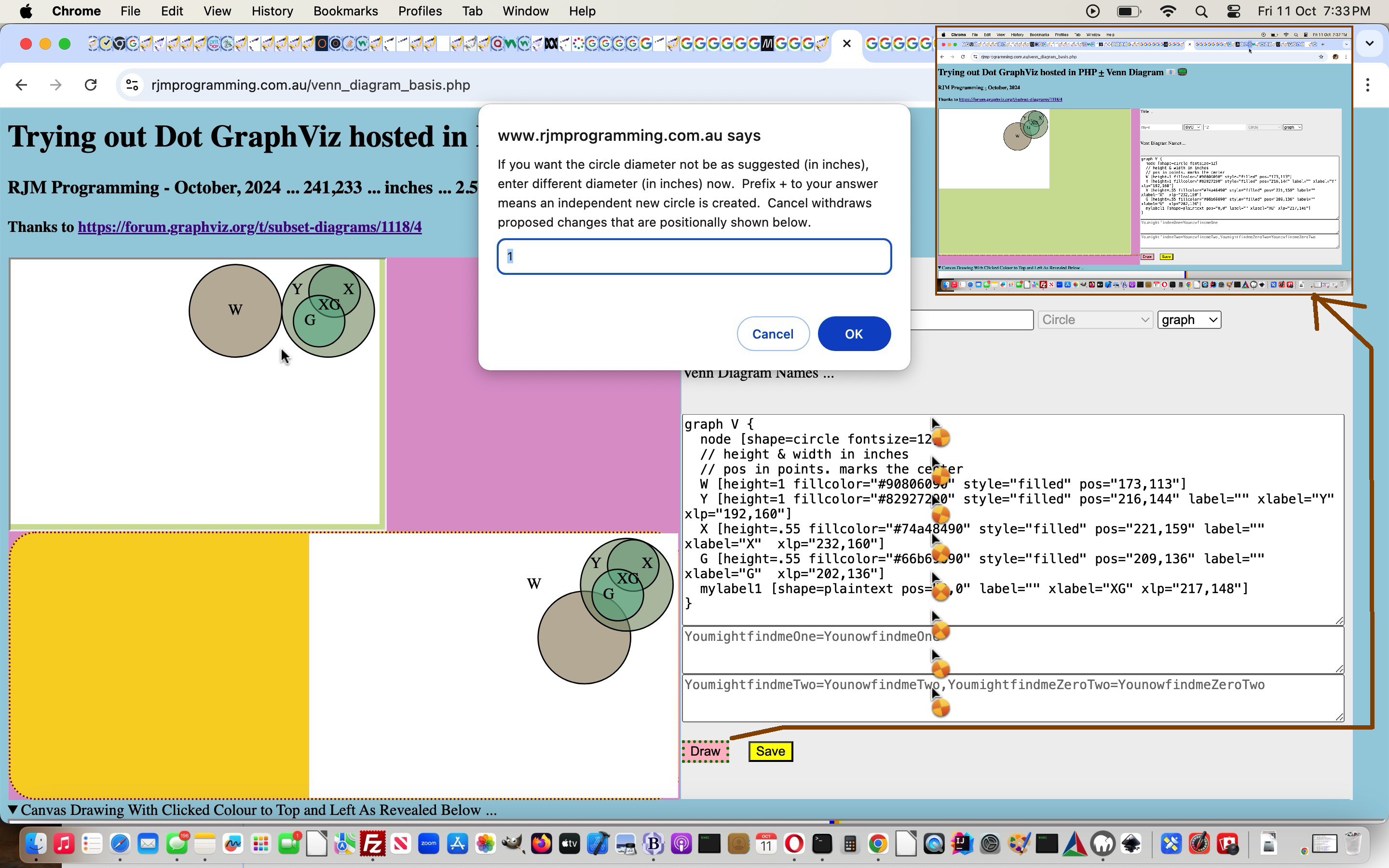 GraphViz via PHP on AlmaLinux Dot Venn Diagram Editing Functionality Tutorial